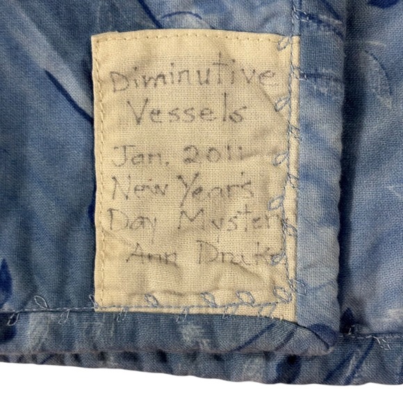 Handmade Quilt Wall Hanging Patriotic Coffee Tea Cup Stars 34" x 33" Y2K - Picture 4 of 7